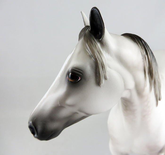 BIG MAC-OOAK ROSE DAPPLE GREY ISH MODEL HORSE BY SHERYL LEISURE 9/15