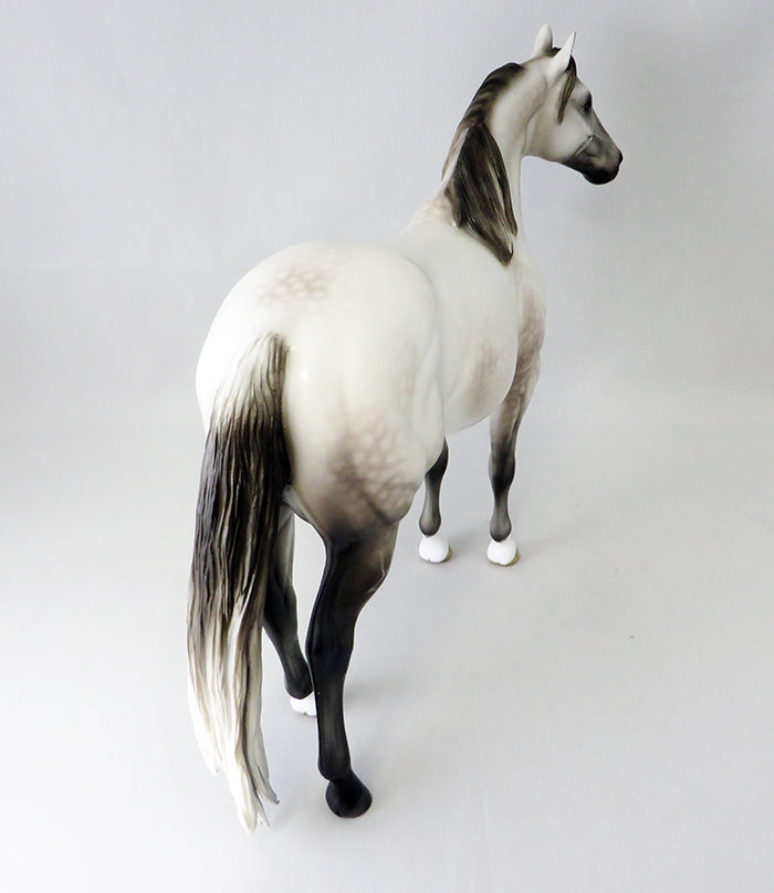 BIG MAC-OOAK ROSE DAPPLE GREY ISH MODEL HORSE BY SHERYL LEISURE 9/15