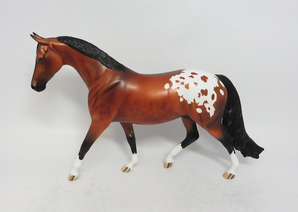 SMAK TALK - OOAK DAPPLE BAY APPALOOSA PONY MODEL HORSE MW2018