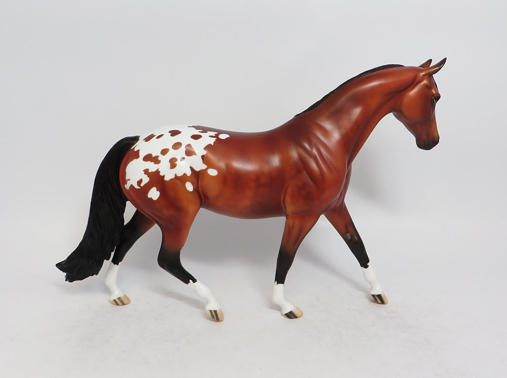 SMAK TALK - OOAK DAPPLE BAY APPALOOSA PONY MODEL HORSE MW2018