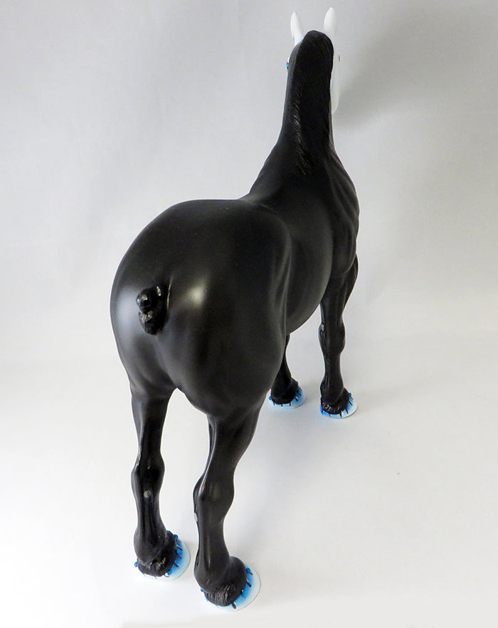 BLUE DRAGOON-OOAK BLACK STANDING DRAFTER SUGAR SKULL BY DAWN QUICK 9/16