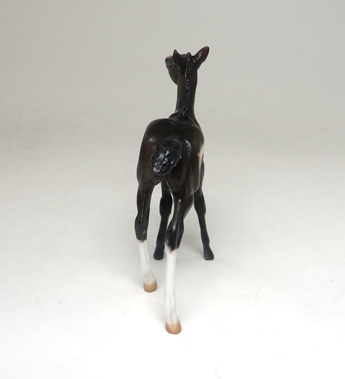 PIP - OOAK BAY PAINT CHIPS FOAL MODEL HORSE BY SHERYL LEISURE