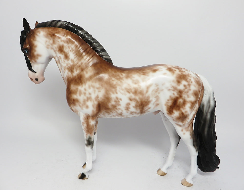 ARGENT CHARGER-OOAK BAY SABINO ANDALUSIAN MODEL HORSE BY SHERYL LEISURE 08/11/17