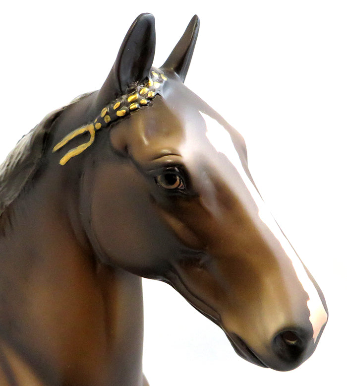 BIG SAM-OOAK LIVER CHESTNUT W/ FEATHERING ON LEGS TROTTING DRAFTER MODEL HORSE 9/28