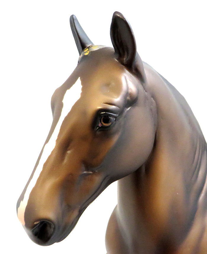 BIG SAM-OOAK LIVER CHESTNUT W/ FEATHERING ON LEGS TROTTING DRAFTER MODEL HORSE 9/28