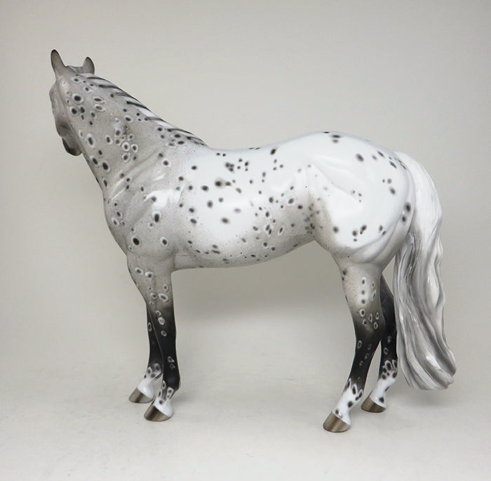SALT AND PEPPA- OOAK APPALOOSA ISH MODEL HORSE BY SHERYL LEISURE 4/12