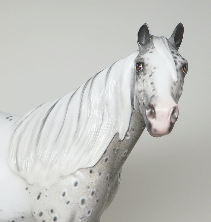 SALT AND PEPPA- OOAK APPALOOSA ISH MODEL HORSE BY SHERYL LEISURE 4/12
