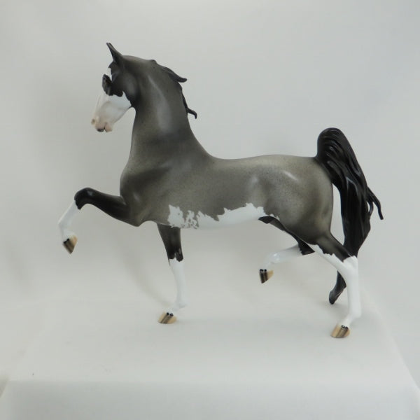 BORN TO DO IT - OOAK Blue Roan Saddlebred Model Horse Pinto - 5/15