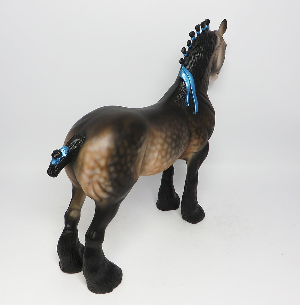 HANK THE TANK-OOAK STAR DAPPLE STANDING DRAFTER MODEL HORSE BY DAWN QUICK 8/18/17