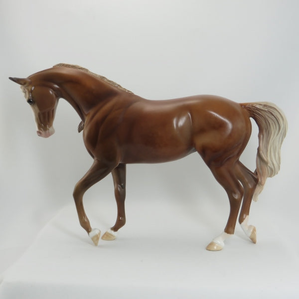 ADHERE - OOAK Dapple Chestnut Thoroughbred Mare Model Horse - 5/15