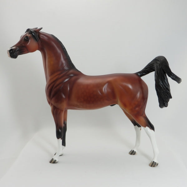 MY HEART - OOAK Dapple Bay Pinned Ear Arabian with Custom Split Forelock - 5/22