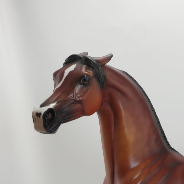 MY HEART - OOAK Dapple Bay Pinned Ear Arabian with Custom Split Forelock - 5/22