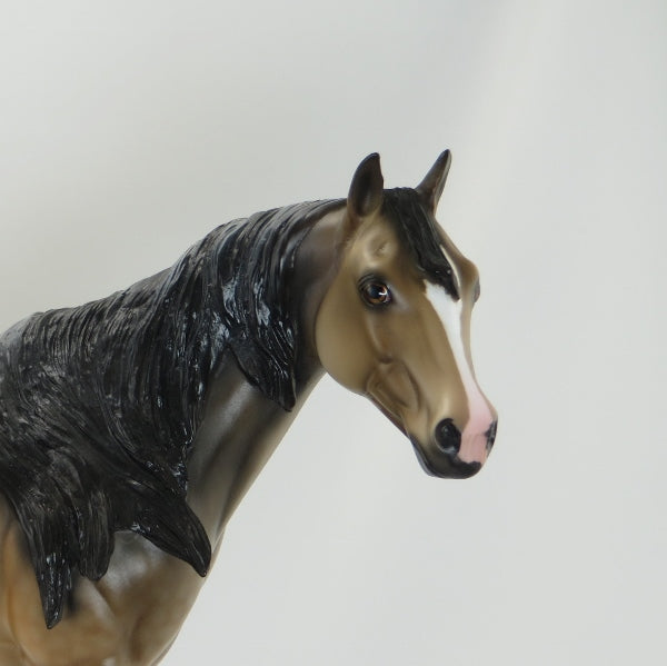 ICING ON THE CAKE - OOAK Frosty Dun Dappled Stock Model Horse - 5/15