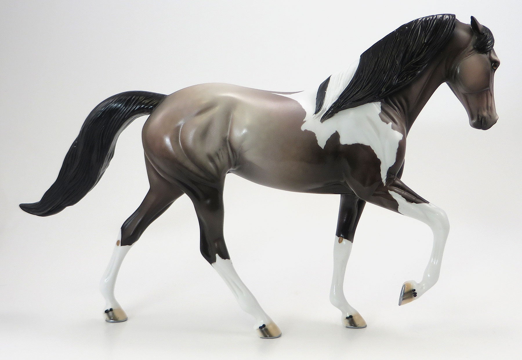 WHERE THE WILD THINGS ARE - OOAK Rose Grey Pinto Tennessee Walker Model Horse - 6/19