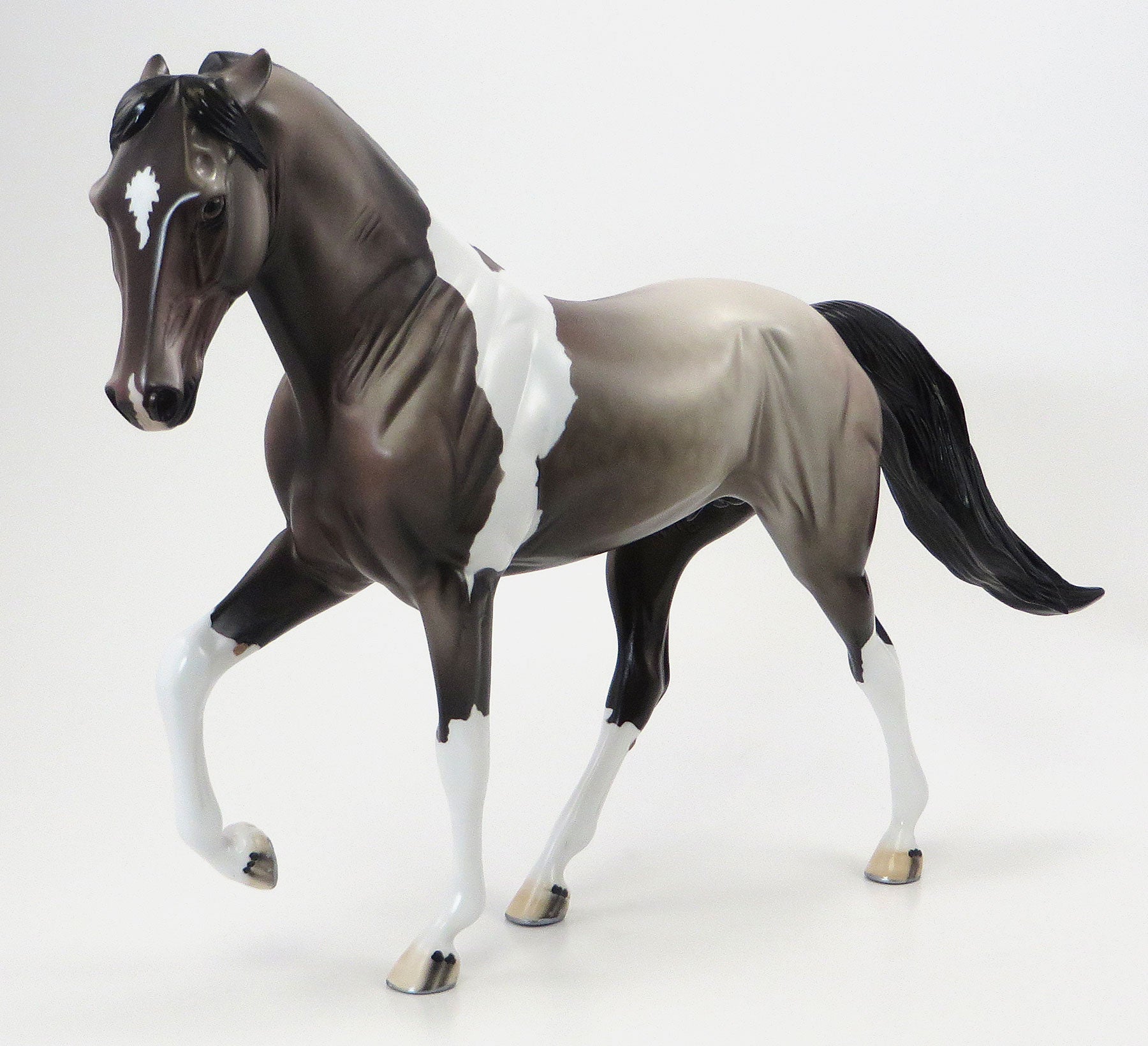 WHERE THE WILD THINGS ARE - OOAK Rose Grey Pinto Tennessee Walker Model Horse - 6/19