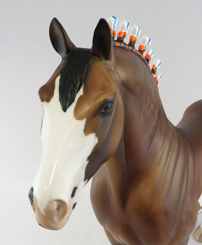 BIG TOM-OOAK BAY PAINT STANDING DRAFTER MODEL HORSE 9/29