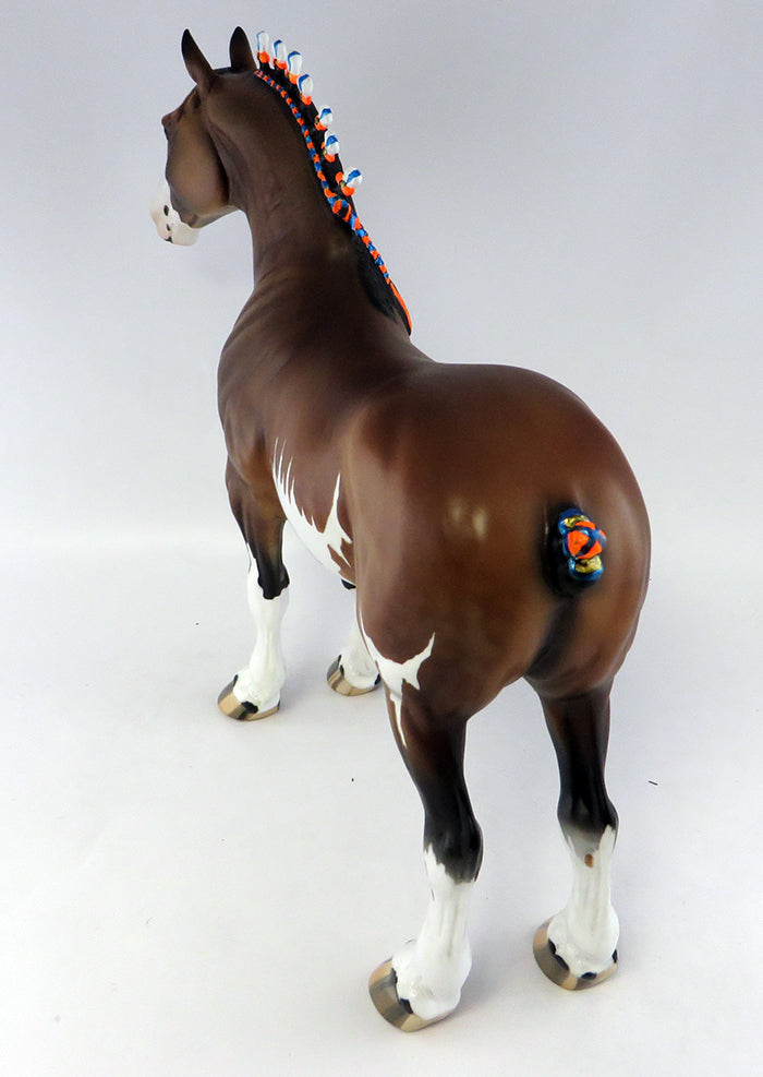 BIG TOM-OOAK BAY PAINT STANDING DRAFTER MODEL HORSE 9/29