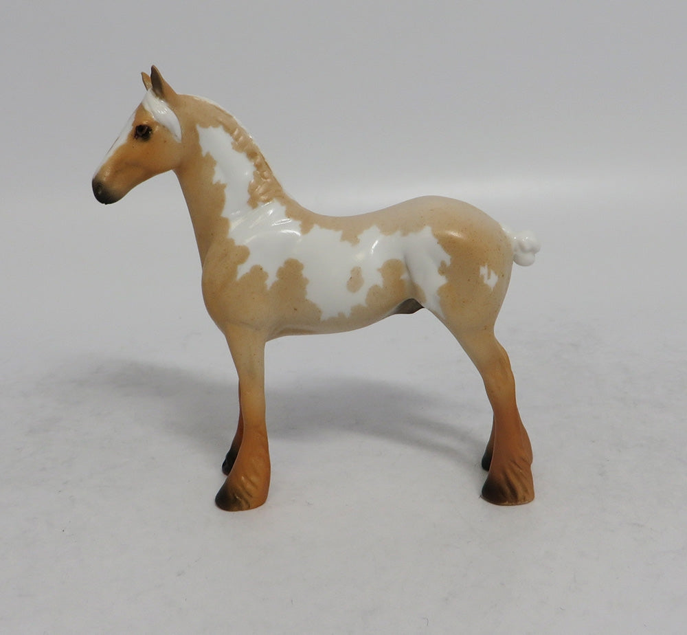 DIZZY - OOAK PALOMINO ROAN PINTO DRAFT CHIP EA2018