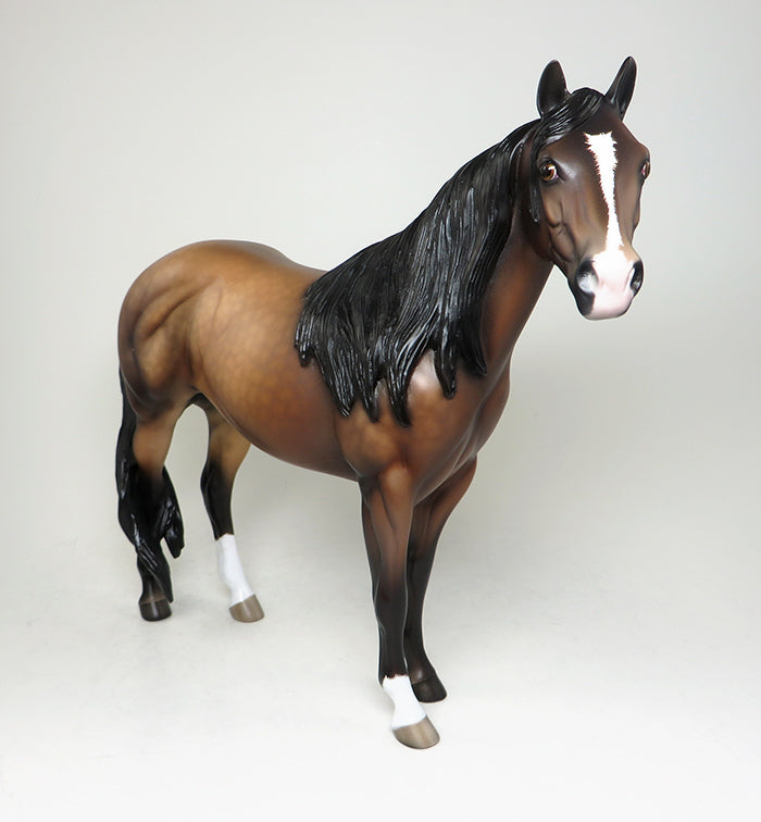 GRAND SLAM-LE-3 STAR DAPPLE BUCKSKIN ISH MODEL HORSE BY SHERYL LEISURE 4/1