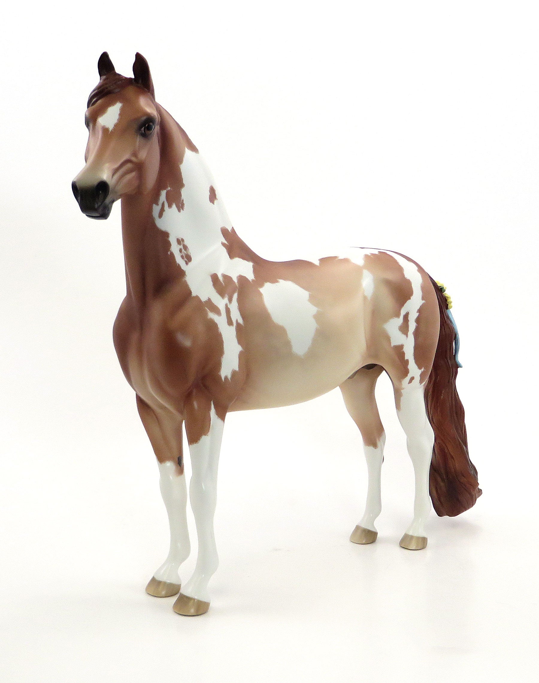 TERRA PLANE - OOAK Chestnut Overo Pinto Morgan with Flowers by Sheryl Leisure - 5/15