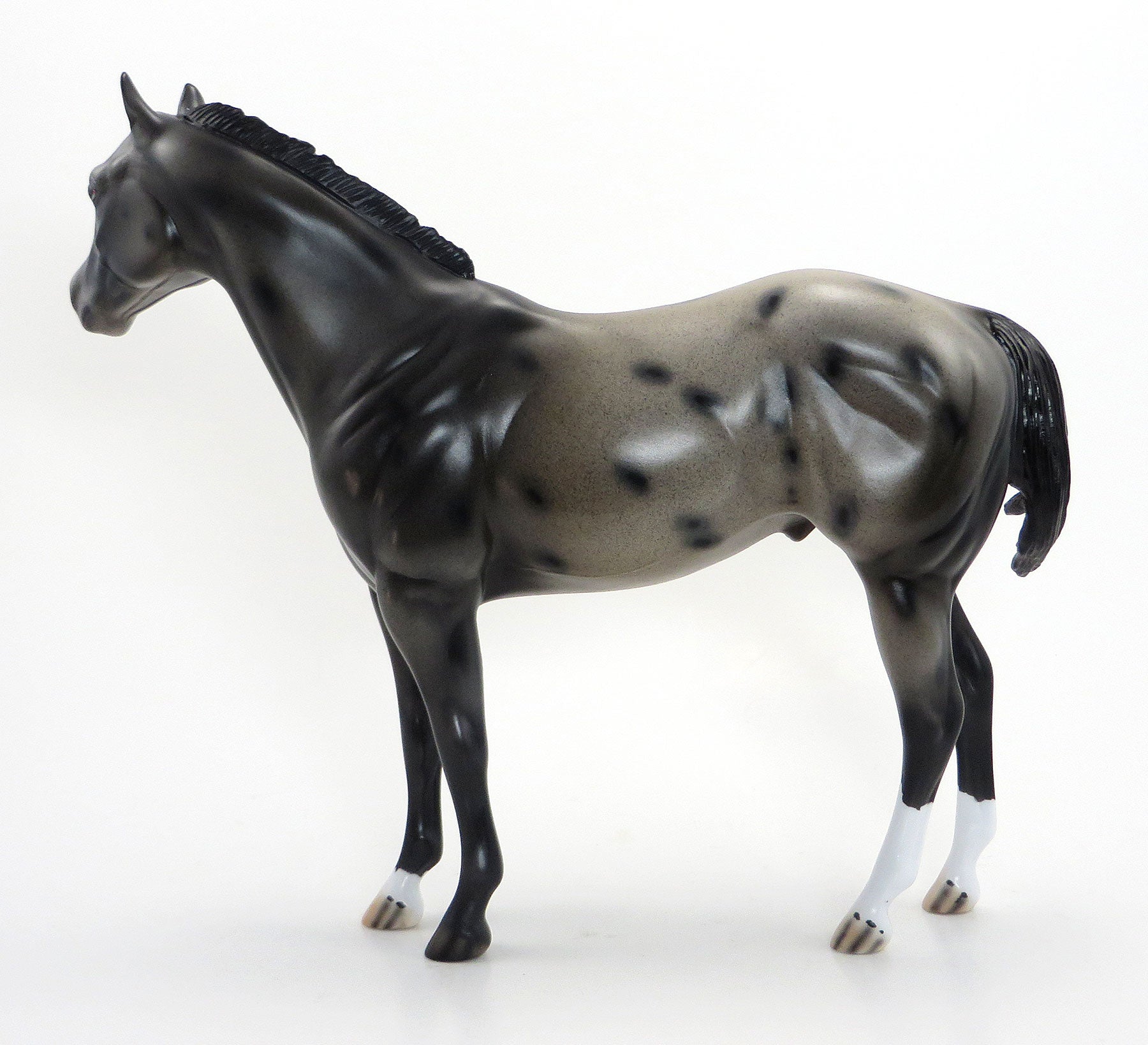 HOME OF THE BRAVE - OOAK Dark Appaloosa Stock Model Horse - 7/3