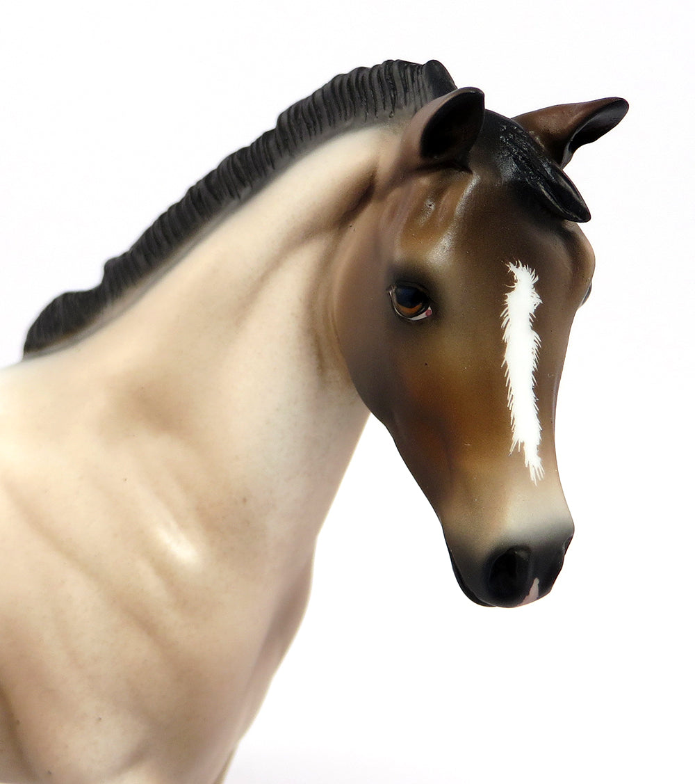 CIARA-OOAK VARNISH ROAN APPALOOSA WEANLING MODEL HORSE BY SHERYL LEISURE 3/10