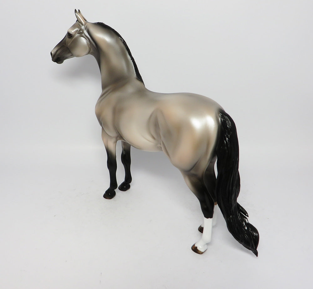 COIN COLLECTOR-OOAK SILVER BUCKSKIN MORGAN MODEL HORSE 9/6/17