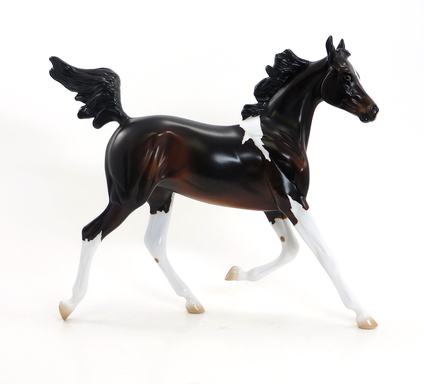 LITTLE SARABI - Dapple Seal Bay Pinto Yearling Model Horse - LE15 - 7/10