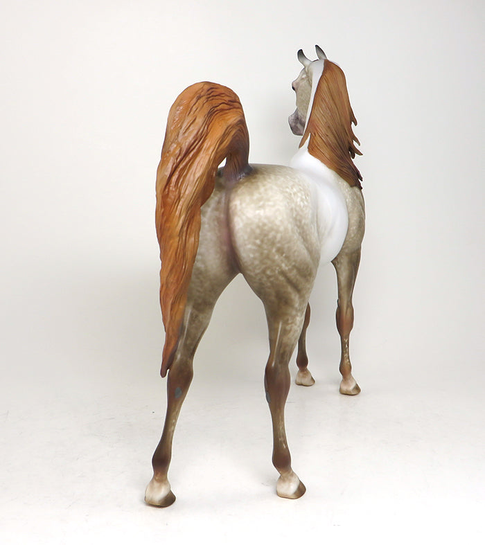 BELISIMO-OOAK CHESTNUT GOING GREY ARABIAN MODEL HORSE 4/15