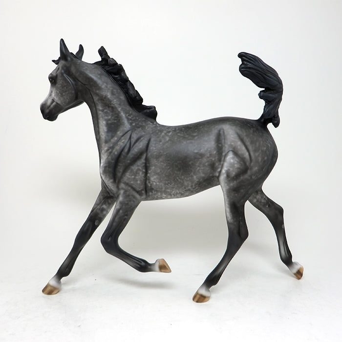 BESO-OOAK DAPPLE GREY ARABIAN YEARLING MODEL HORSE BY AL 4/15