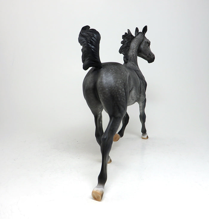 BESO-OOAK DAPPLE GREY ARABIAN YEARLING MODEL HORSE BY AL 4/15