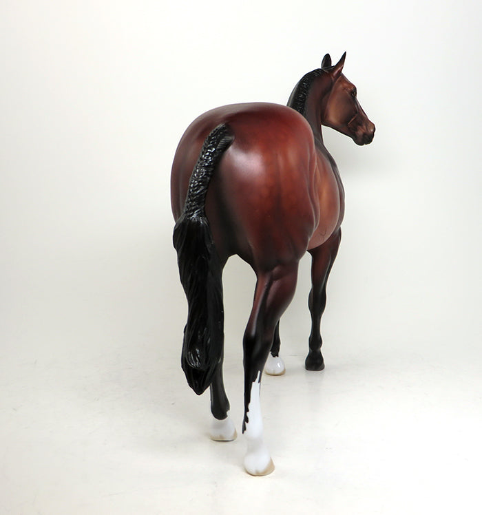 ZIP THIS CHIP-OOAK BRAIDED MANE AND TAIL DAPPLE BAY ISH MODEL HORSE 4/21