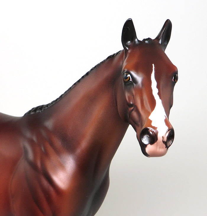 ZIP THIS CHIP-OOAK BRAIDED MANE AND TAIL DAPPLE BAY ISH MODEL HORSE 4/21