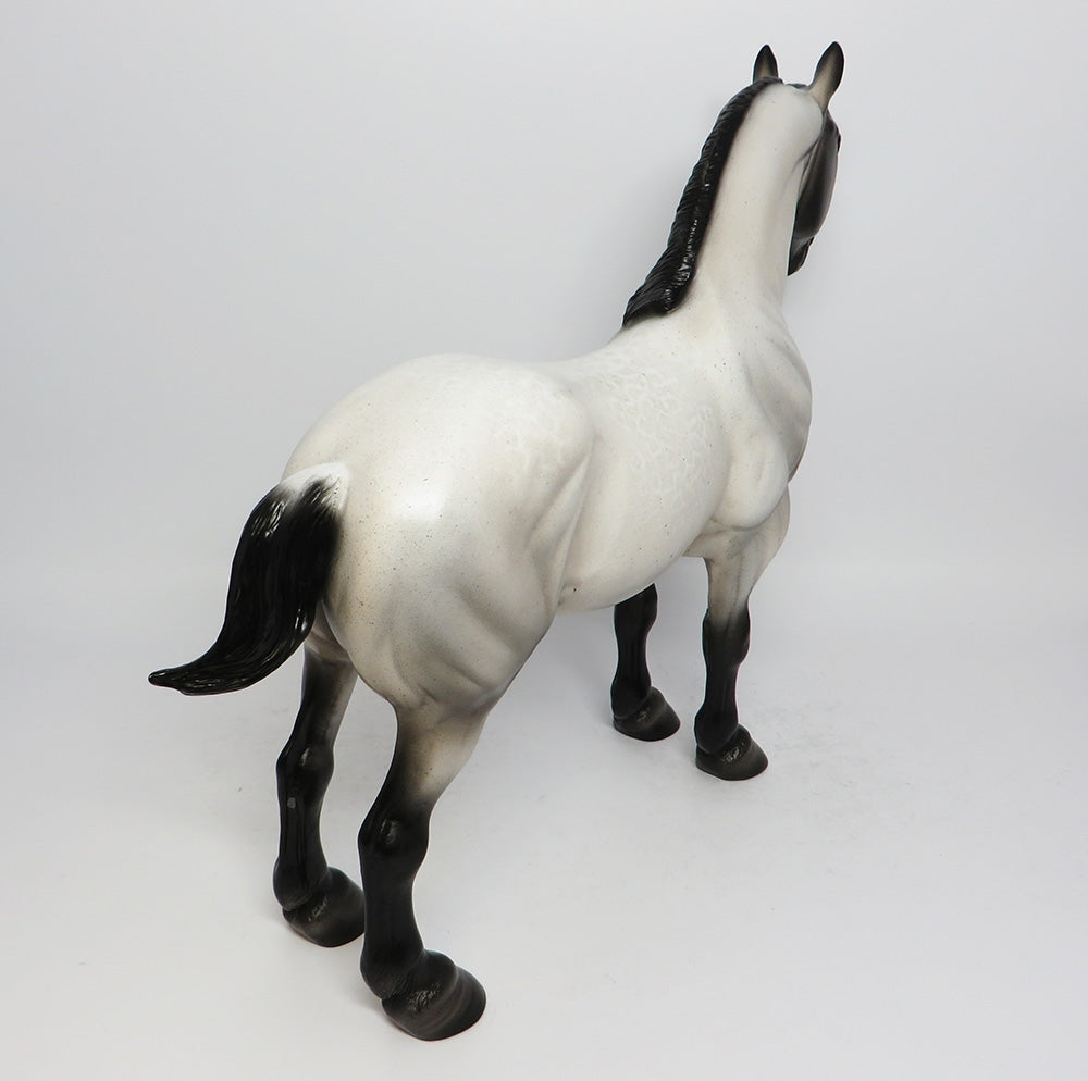 MARJORAM~OOAK REVERSE DAPPLE STANDING DRAFTER MODEL HORSE BY SHERYL LEISURE 9/15/17