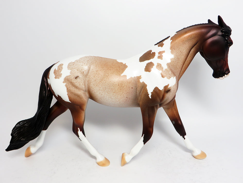 ASIA~OOAK ROAN PALOUSE PINTO MODEL HORSE 3/22