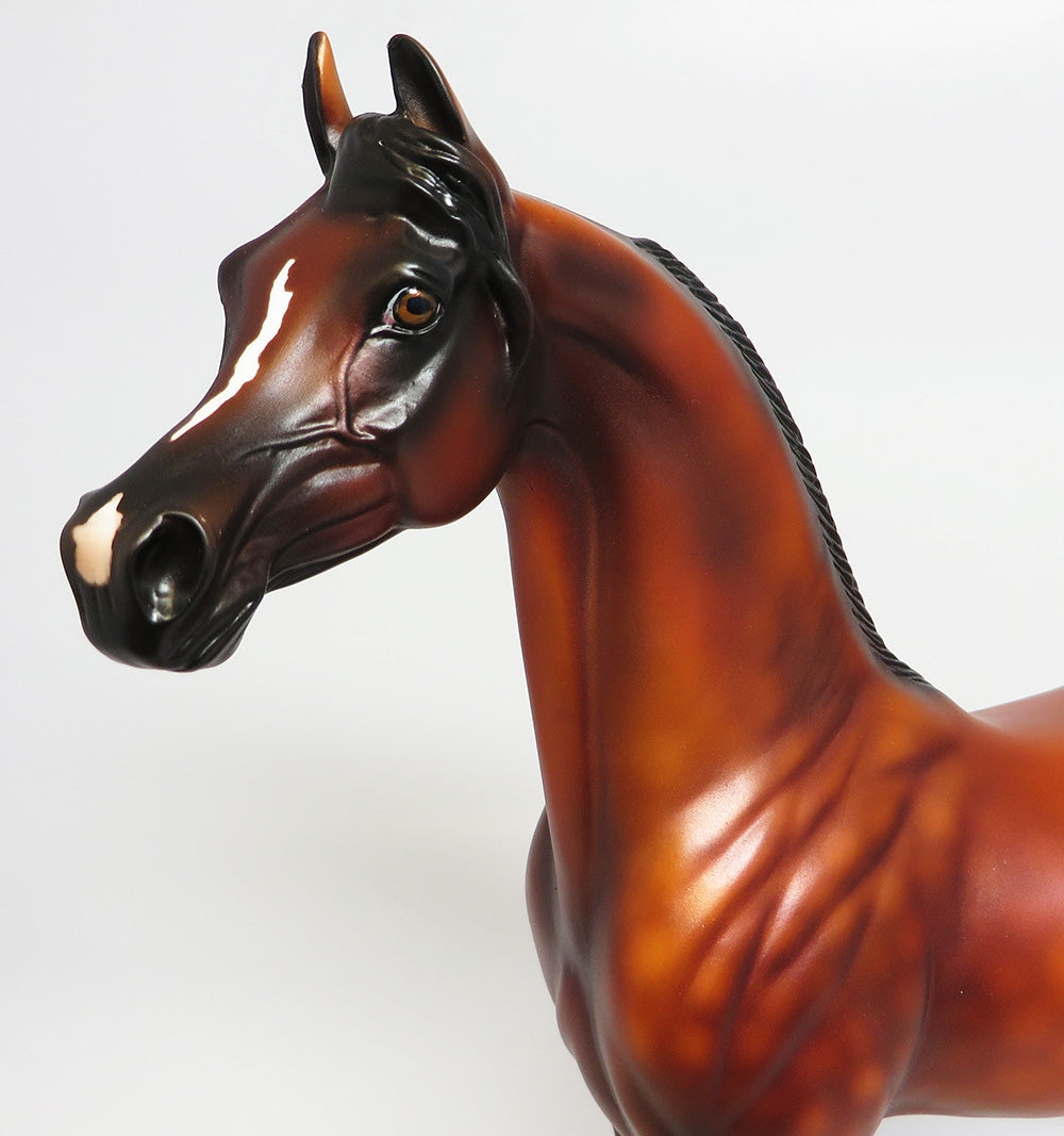 CUMIN~OOAK DAPPLE BAY ARABIAN MODEL HORSE 9/20/17