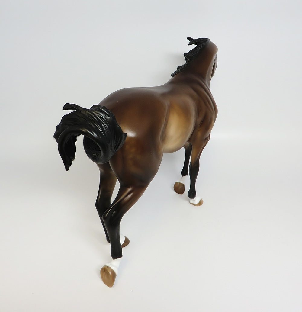 GAMECHANGER~OOAK DAPPLE BUCKSKIN THOROUGHBRED MODEL HORSE 9/26/17