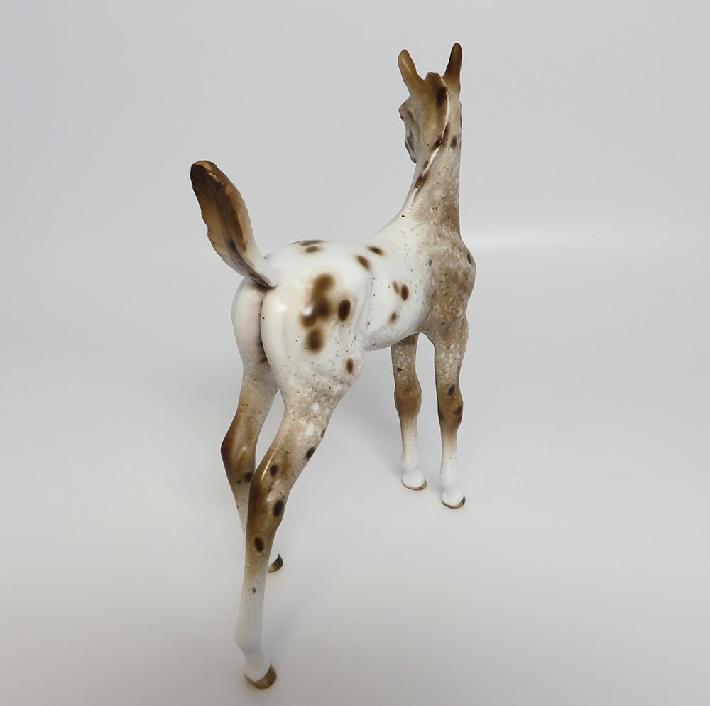 CAROLINA-OOAK CHESTNUT APPALOOSA FOAL MODEL HORSE BY SHERYL LEISURE 9/26/17
