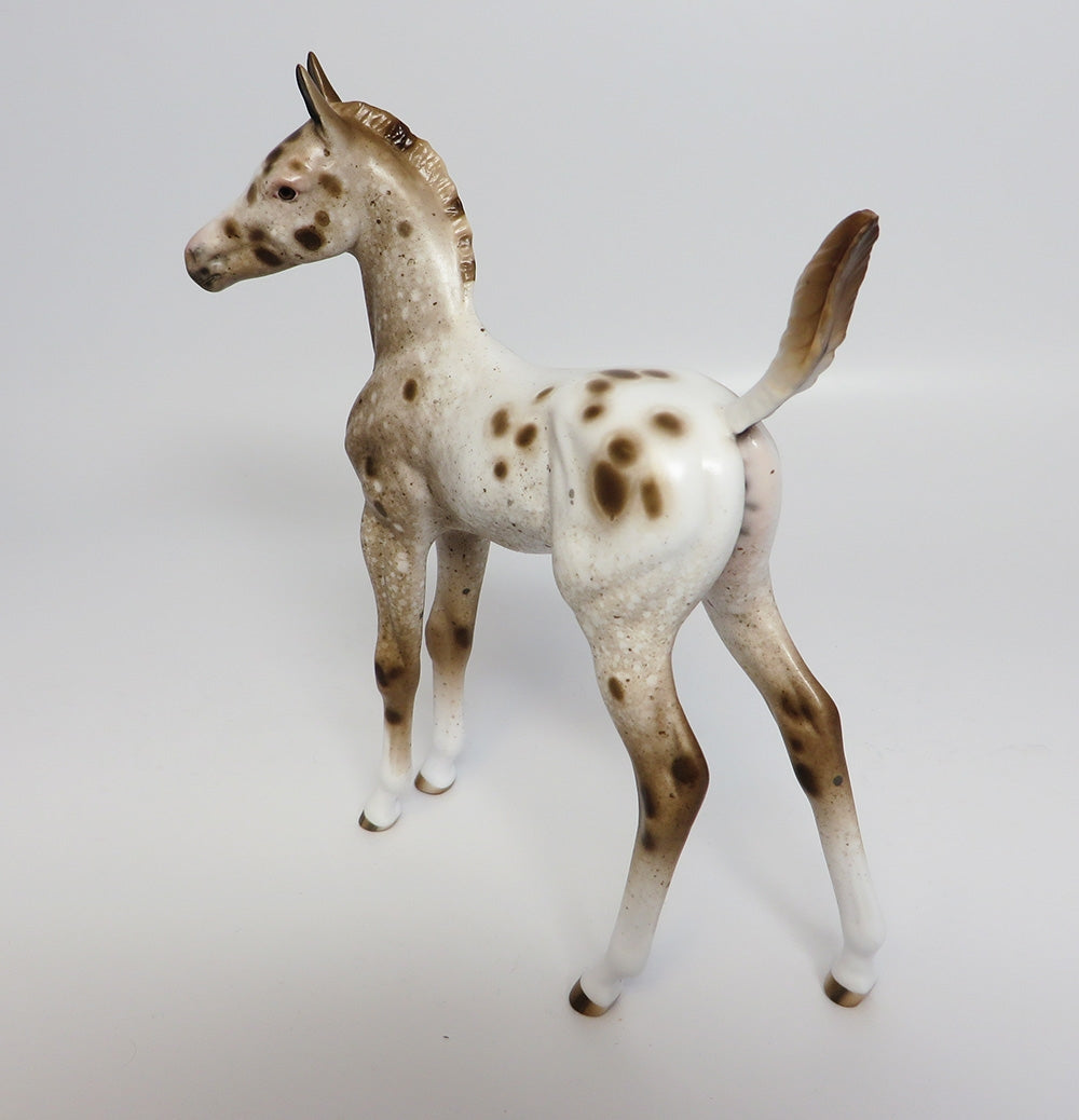 CAROLINA-OOAK CHESTNUT APPALOOSA FOAL MODEL HORSE BY SHERYL LEISURE 9/26/17