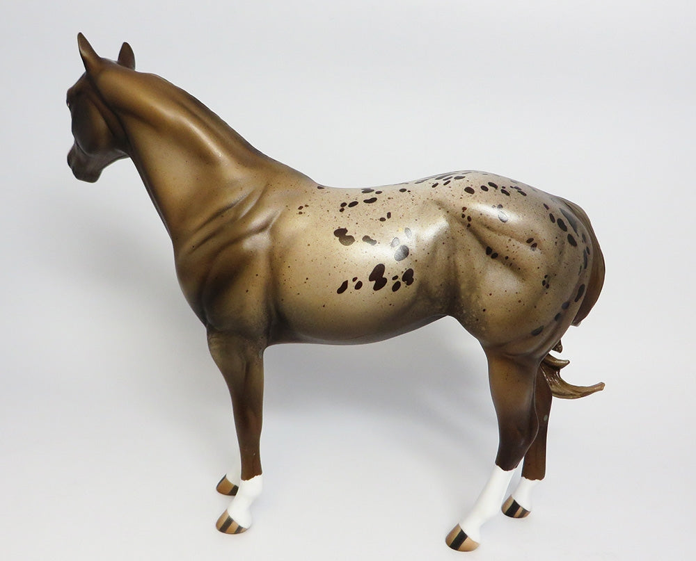 HAIL MARY~OOAK MOUSEY BROWN APPALOOSA ISH MODEL HORSE 9/25/17