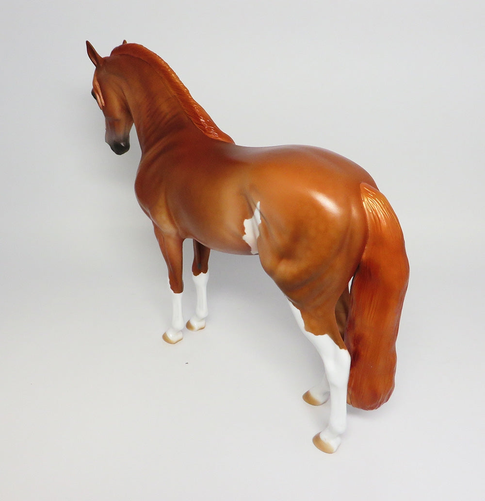 CALLUNA~OOAK CHESTNUT PINTO ANDALUSIAN MODEL HORSE BY DAWN QUICK 10/4/17