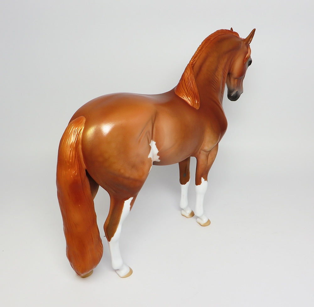 CALLUNA~OOAK CHESTNUT PINTO ANDALUSIAN MODEL HORSE BY DAWN QUICK 10/4/17