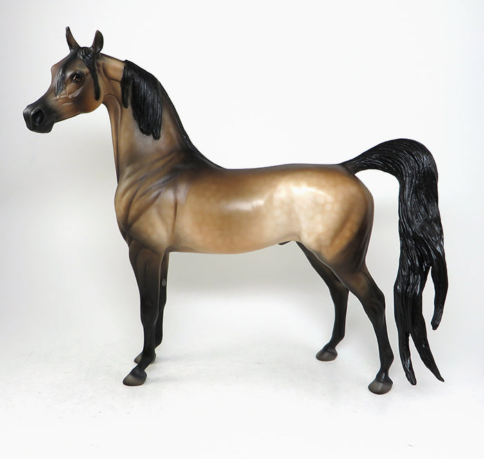 OUT TILL MIDNIGHT-OOAK SOOTY BUCKSKIN ARABIAN MODEL HORSE 5/18