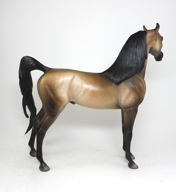 OUT TILL MIDNIGHT-OOAK SOOTY BUCKSKIN ARABIAN MODEL HORSE 5/18