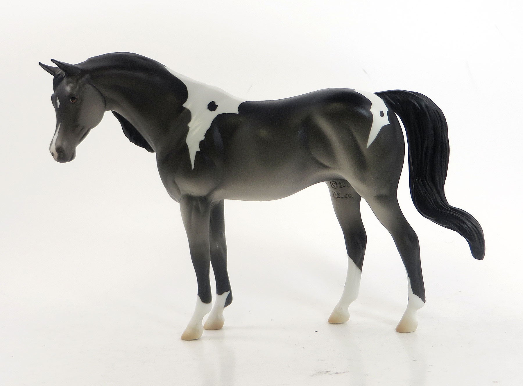 DEEP IN SPACE - Gray and White Pinto Arabian Model Horse Pebbles - LE3 - 3/15