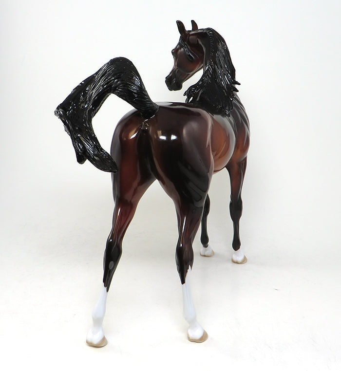 DANDY RANDY - OOAK BAY ARABIAN MODEL HORSE BY DAWN QUICK - 3/4