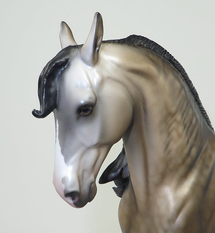 FLYLEAF-OOAK BUCKSKIN ANDALUSIAN STALLION MODEL HORSE 5/20