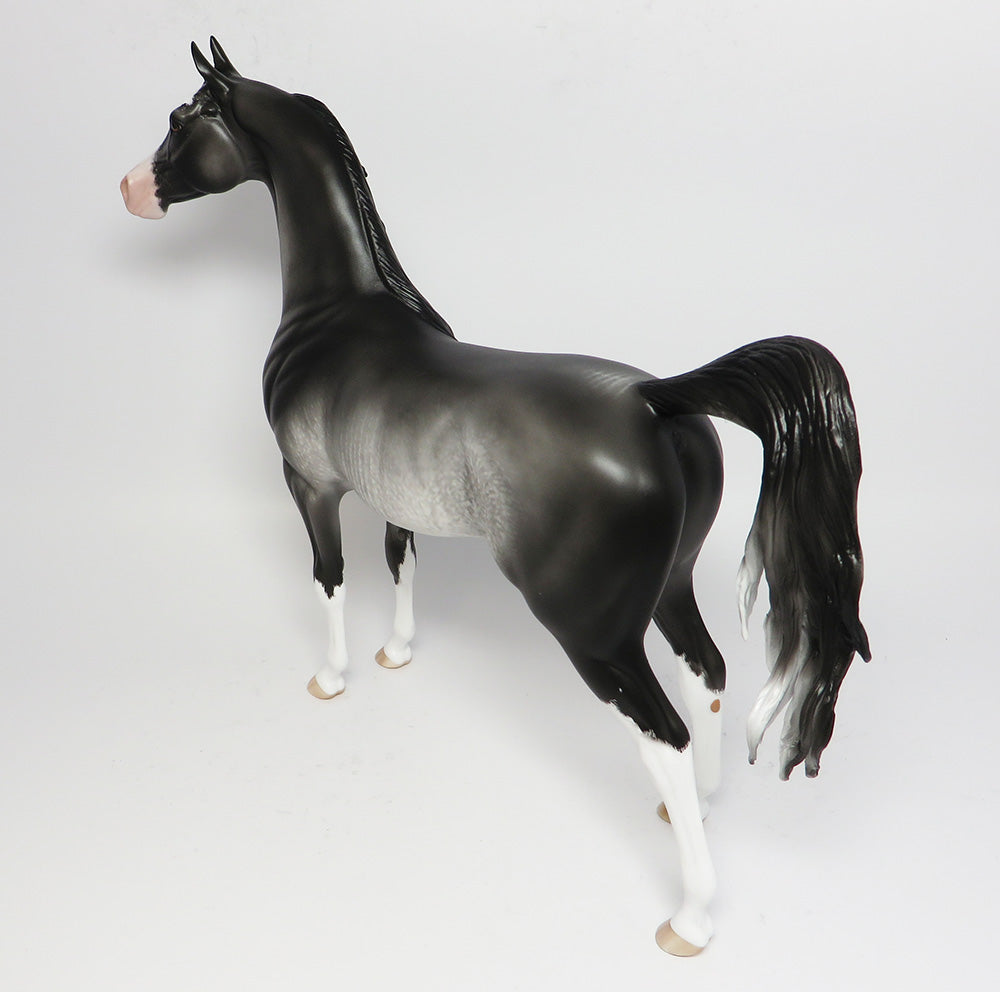 JAZZ-OOAK GREY RABICANO ARABIAN MODEL HORSE BY SHERYL LEISURE 4/7/2017