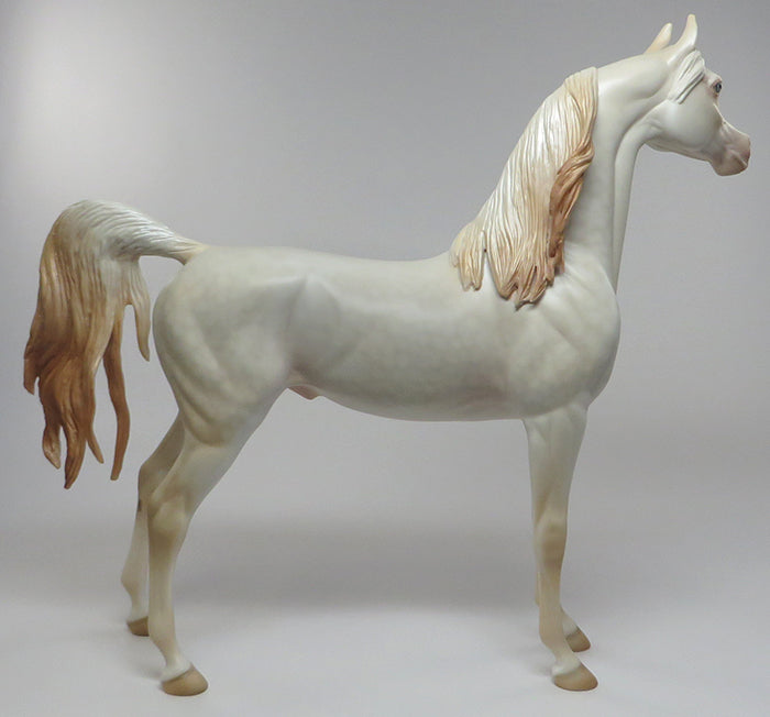 WALKS ON GOLD-OOAK DAPPLE PERLINO ARABIAN MODEL HORSE BY CARRIE KELLER 5/27