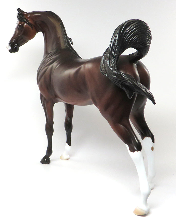 FIRE MOUNTAIN-OOAK DAPPLE BAY ARABIAN MODEL HORSE 5/31